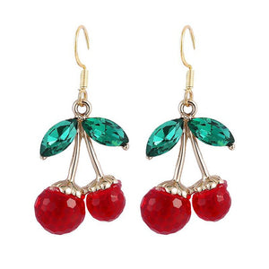 Open image in slideshow, Cherry Dangle Earrings
